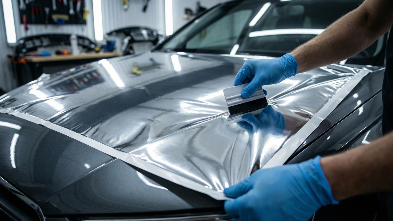 vinilo espejado aplicado